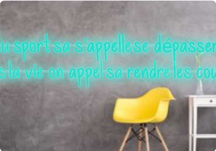 Custom text: Au sport sa s